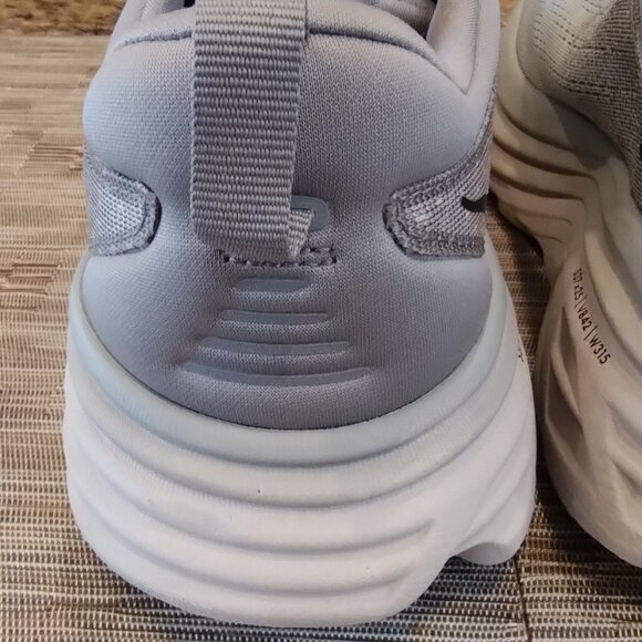 Hoka Bondi 8 Sharkskin Grey Size 9 2E Wide - Picture 15 of 16